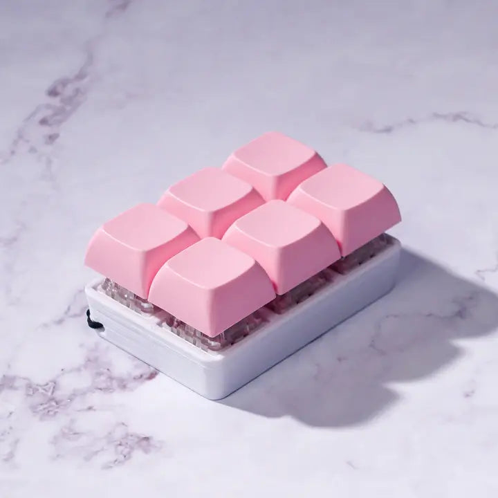 Pink 6 Key Fidget Keychain