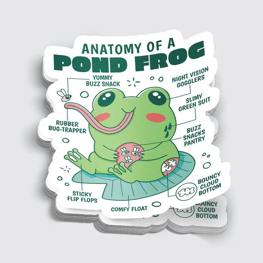Anatomy of a Frog 3" Sticker