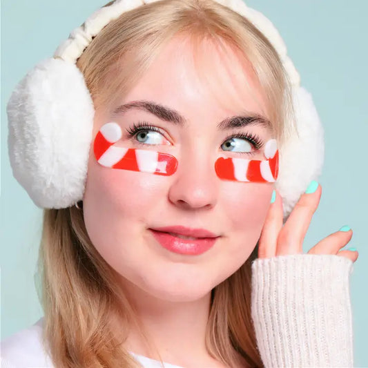 Candy Cane Under Eye Masks