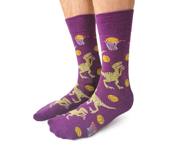Dino Basketball Socks