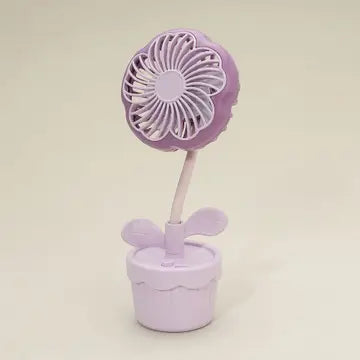 Purple Flower Desktop Fan