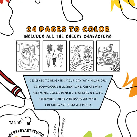 Foodie Booties Adult Coloring Book