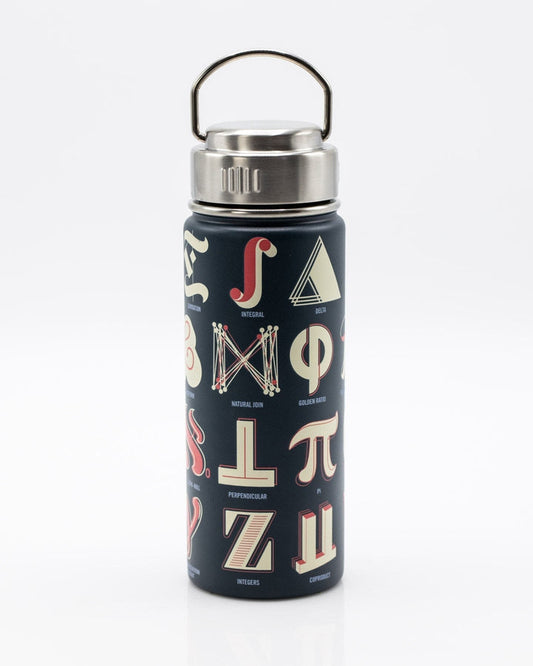Math Alphabet 18oz Steel Bottle
