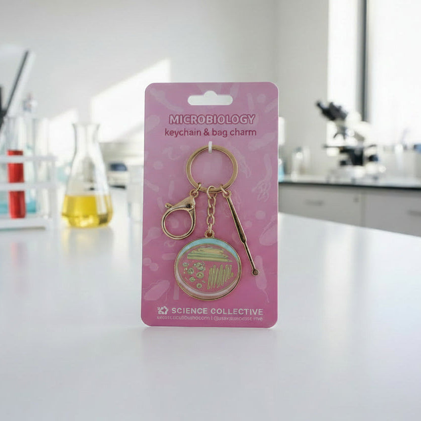 Petri Dish Keychain
