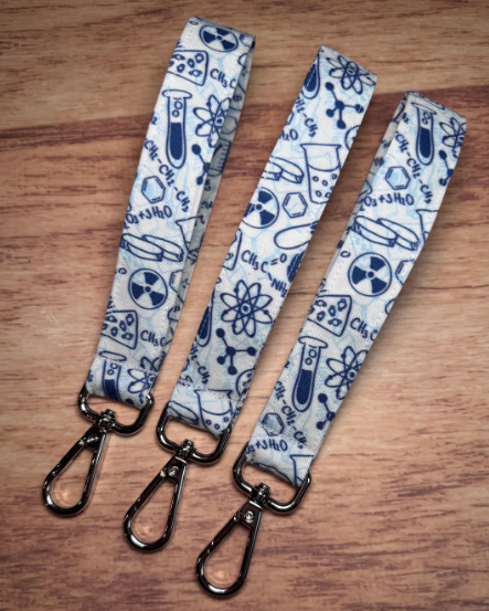 Chemistry Keychain Blue White