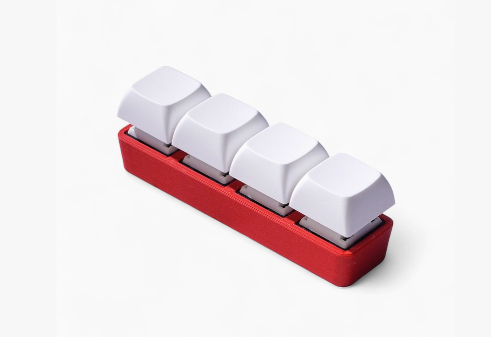 Red 4 Key Silent Fidget