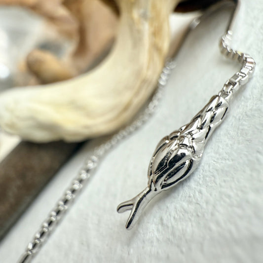 Silver Snake Threader Earrings