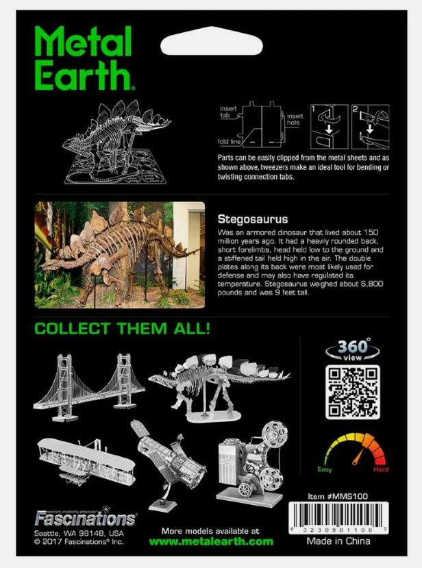 Metal Earth Stegosaurus Model
