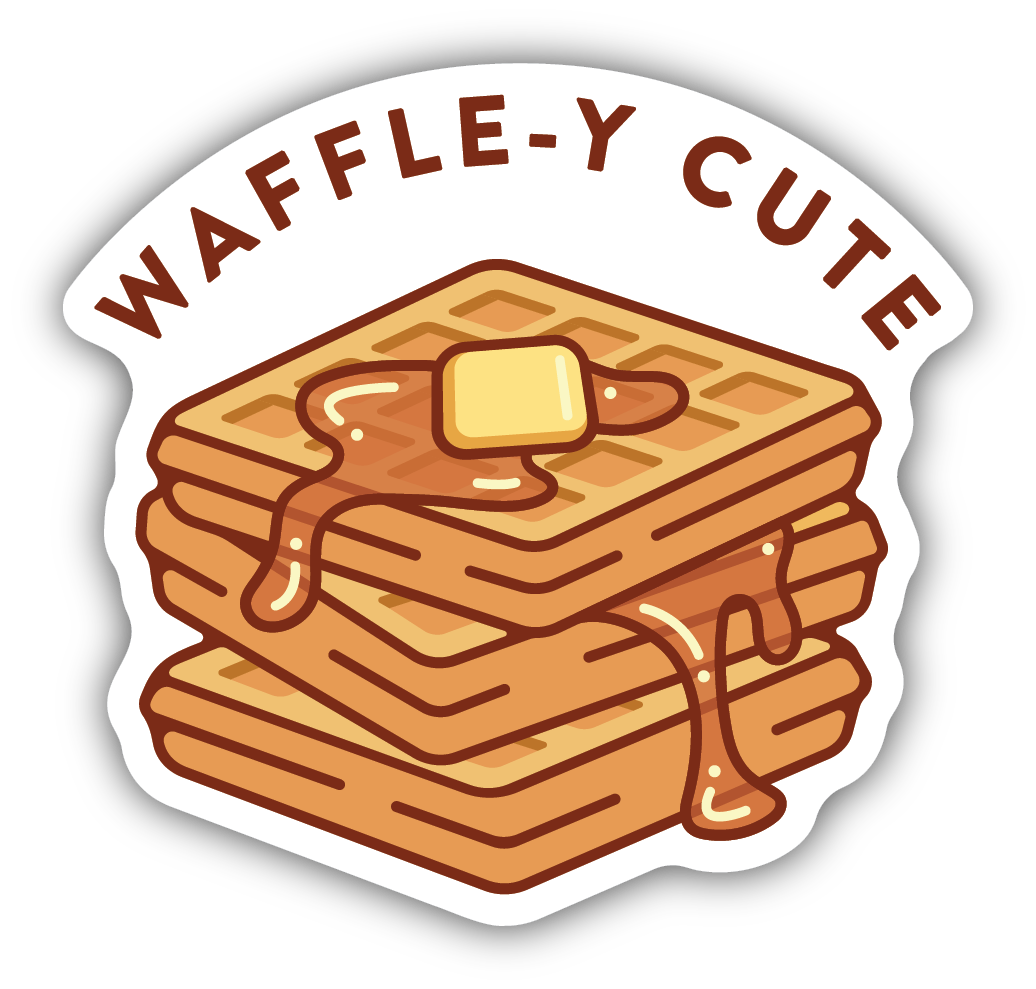 Waffle-Y Cute Sticker
