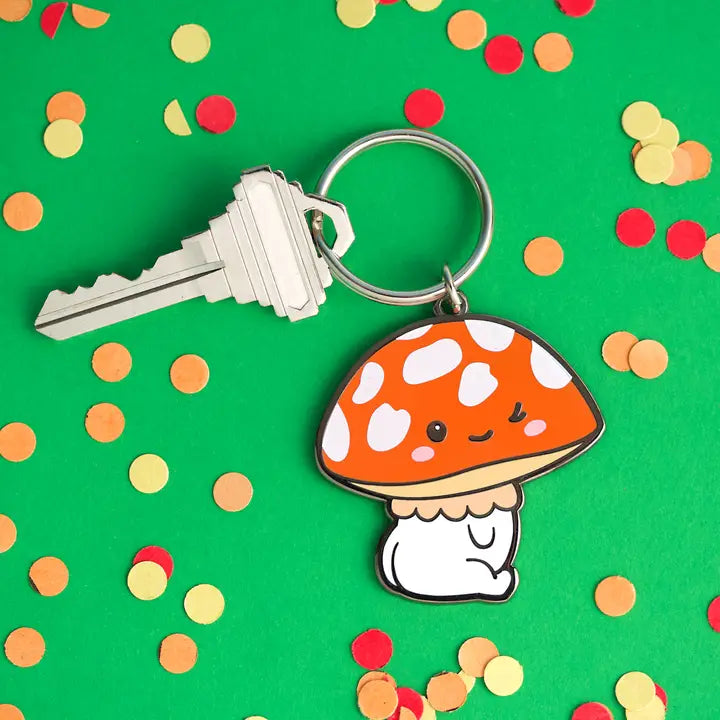 Winky Mushroom Keychain