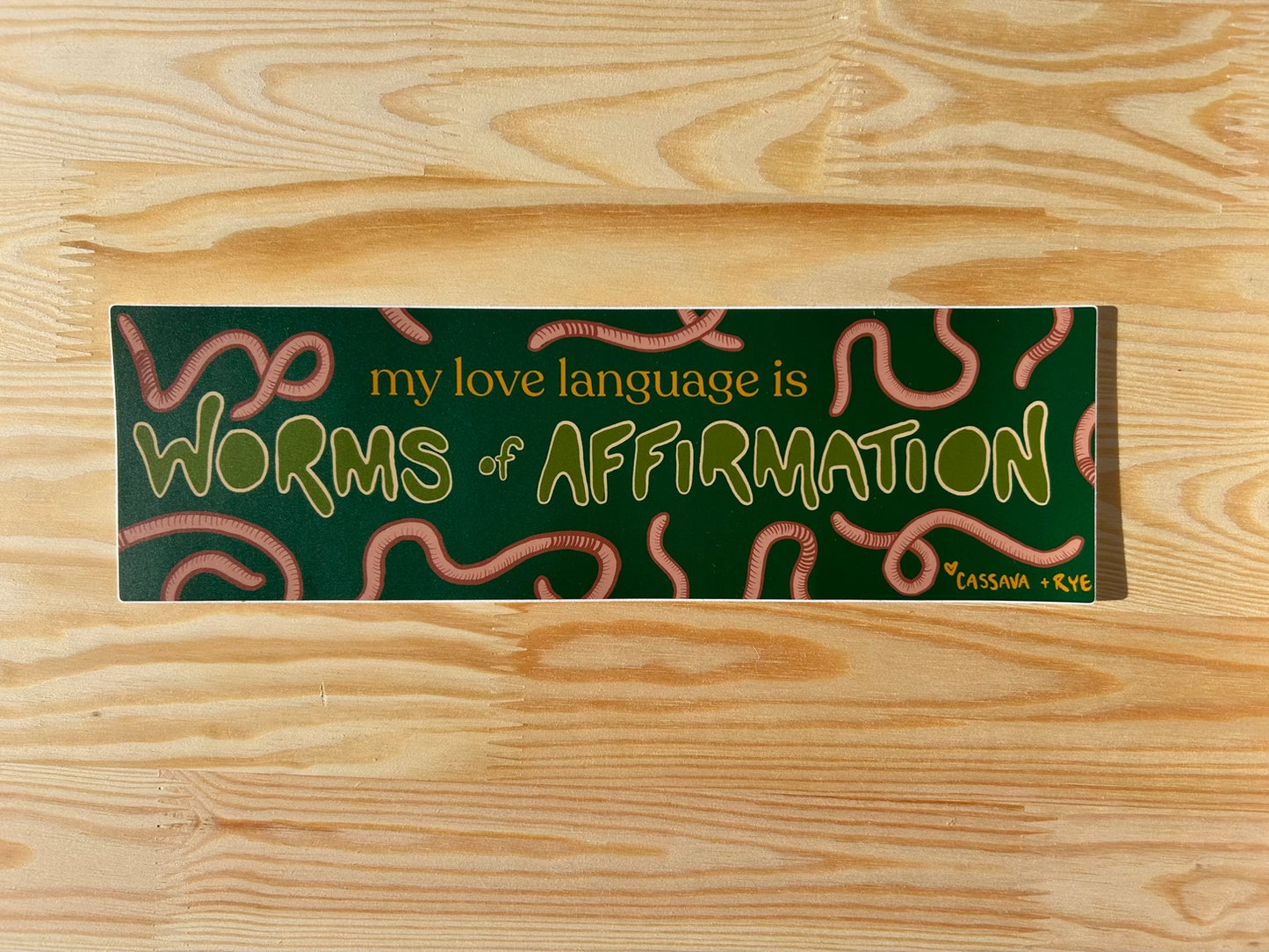 Worms of Affirmation Sticker