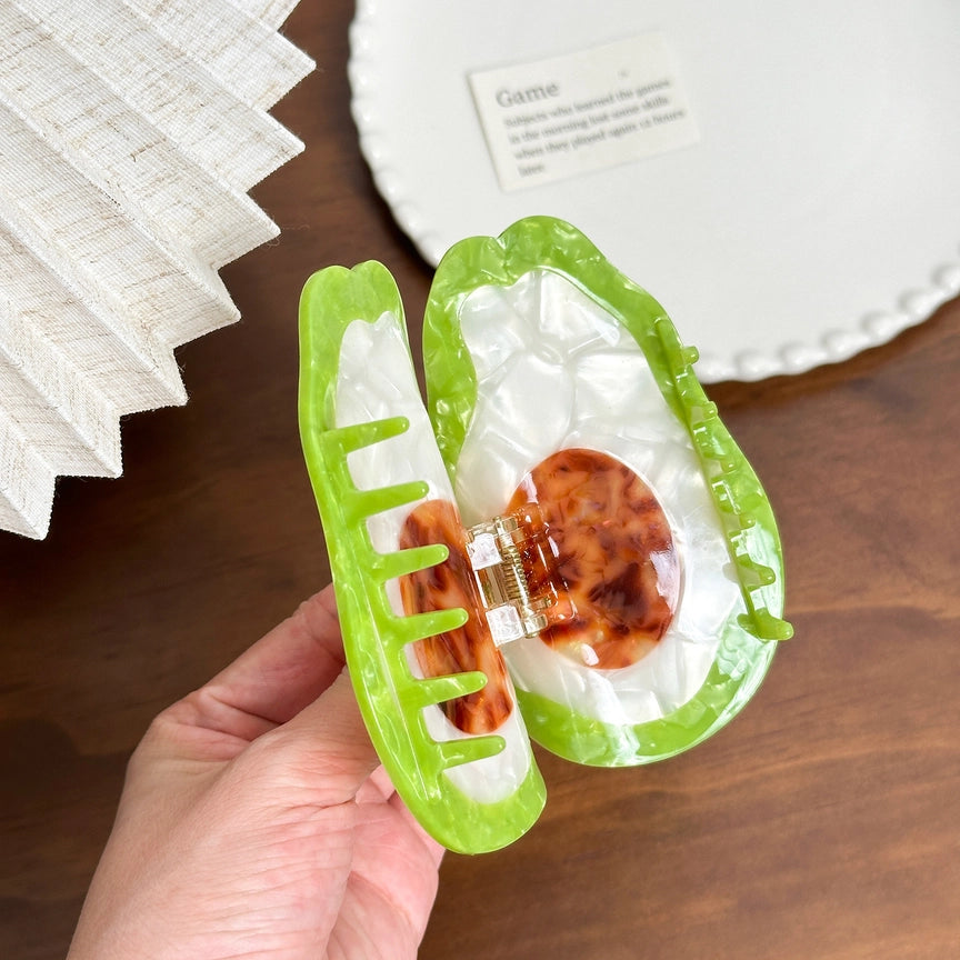 Avocado Hair Claw Clip
