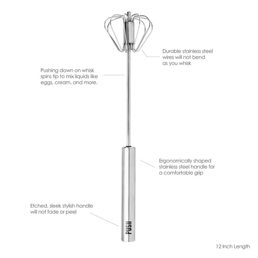 12" Hand Push Whisk