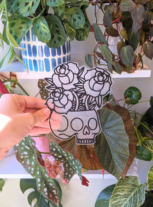 Floral Skeleton Suncatcher