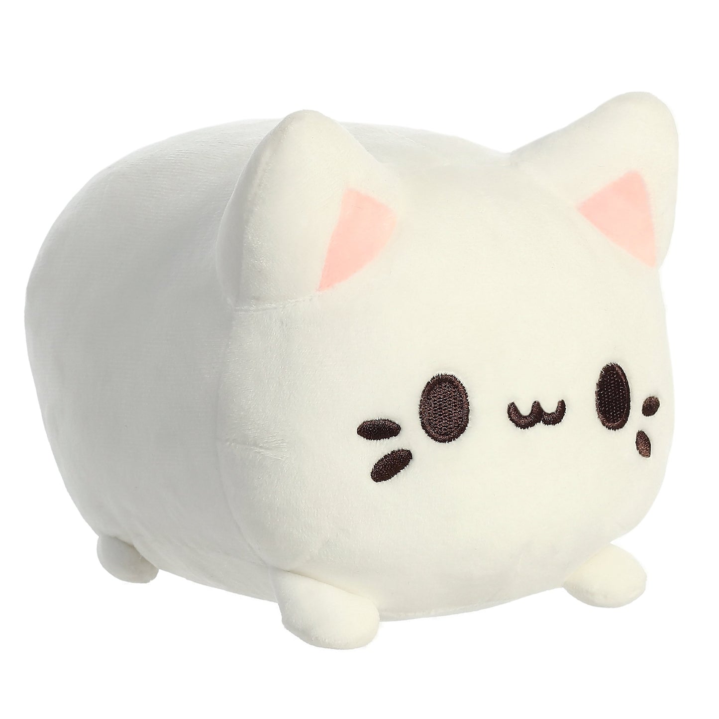 Made with milk, egg, and sugar, this custard Meowchi has a delightful vanilla taste! The custard Meowchi is overstuffed and made from a wonderfully soft minky fabric with embroidered features!