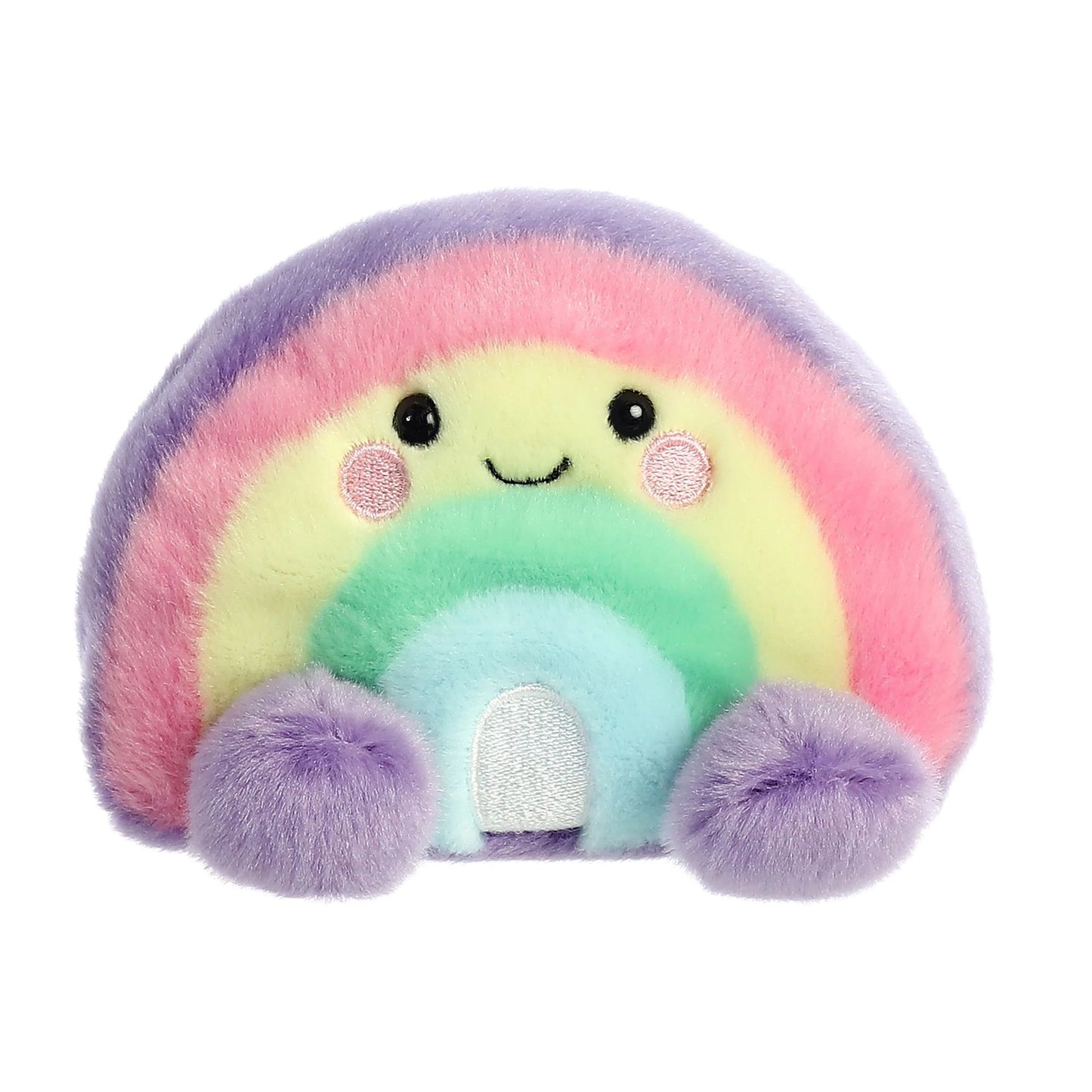 Shining brightly with every color in the rainbow, Vivi is a friend that will show you all the positives and clear skies ahead. Befriend Vivi today. How I was made: I am 5 inches in size. I'm made from high quality materials for a soft, fluffy touch. I hold bean pellets suitable for all ages to ensure my quality and stability.