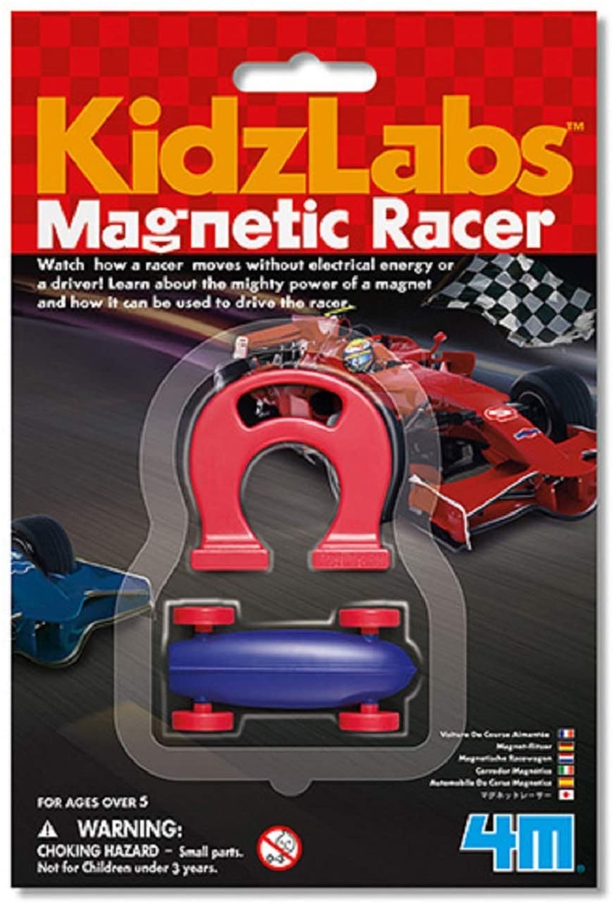kidzlabs magnetic racer 4m drive power magnetic force move fun ages 5+ science scientist physics