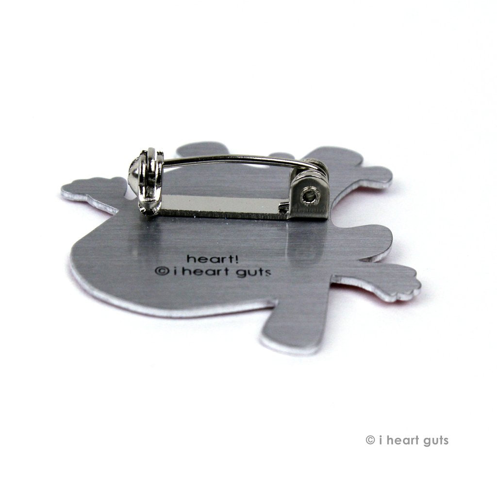 heart pin i heart guts organ cardiovascular cardiology i got the beat zinc aluminum doctor doctors nurse nurses medical medicine medical students unique spark joy teachers love gift happiness anatomy