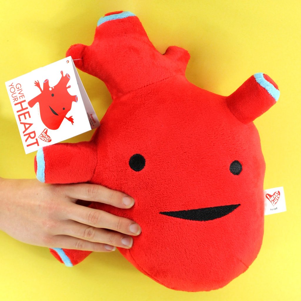 heart plush i heart guts organ cardiovascular cardiology i got the beat doctor doctors nurse nurses medical medicine medical students unique spark joy teachers love gift happiness anatomy plush soft cuddly cute gift