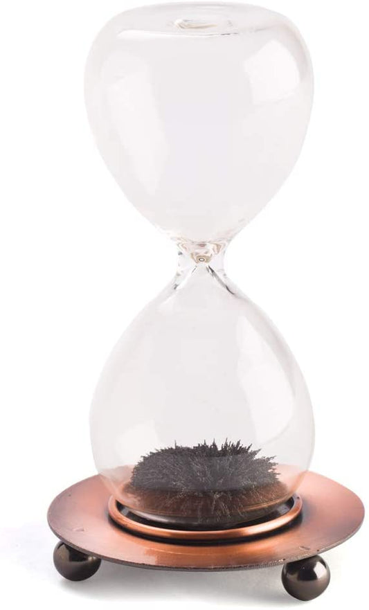 magnetic sand timer tedco magnets magnet magnetism stalagmites sand wood base glass decor home office decoration unique fun science