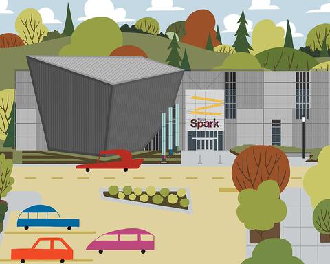 telus spark 11x14 print jason blower unique calgary landmark bordered calgary series printed matte epson archival faded resistant pigment inks tested signed dated titled clear sleeve snowalligator art artist TELUS spark