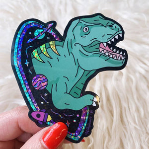Dinosaur Space Sticker Holo
