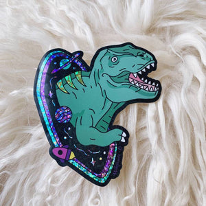 Dinosaur Space Sticker Holo