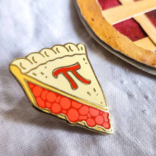 Load image into Gallery viewer, Enamel Pin Pi Pie Slice Math
