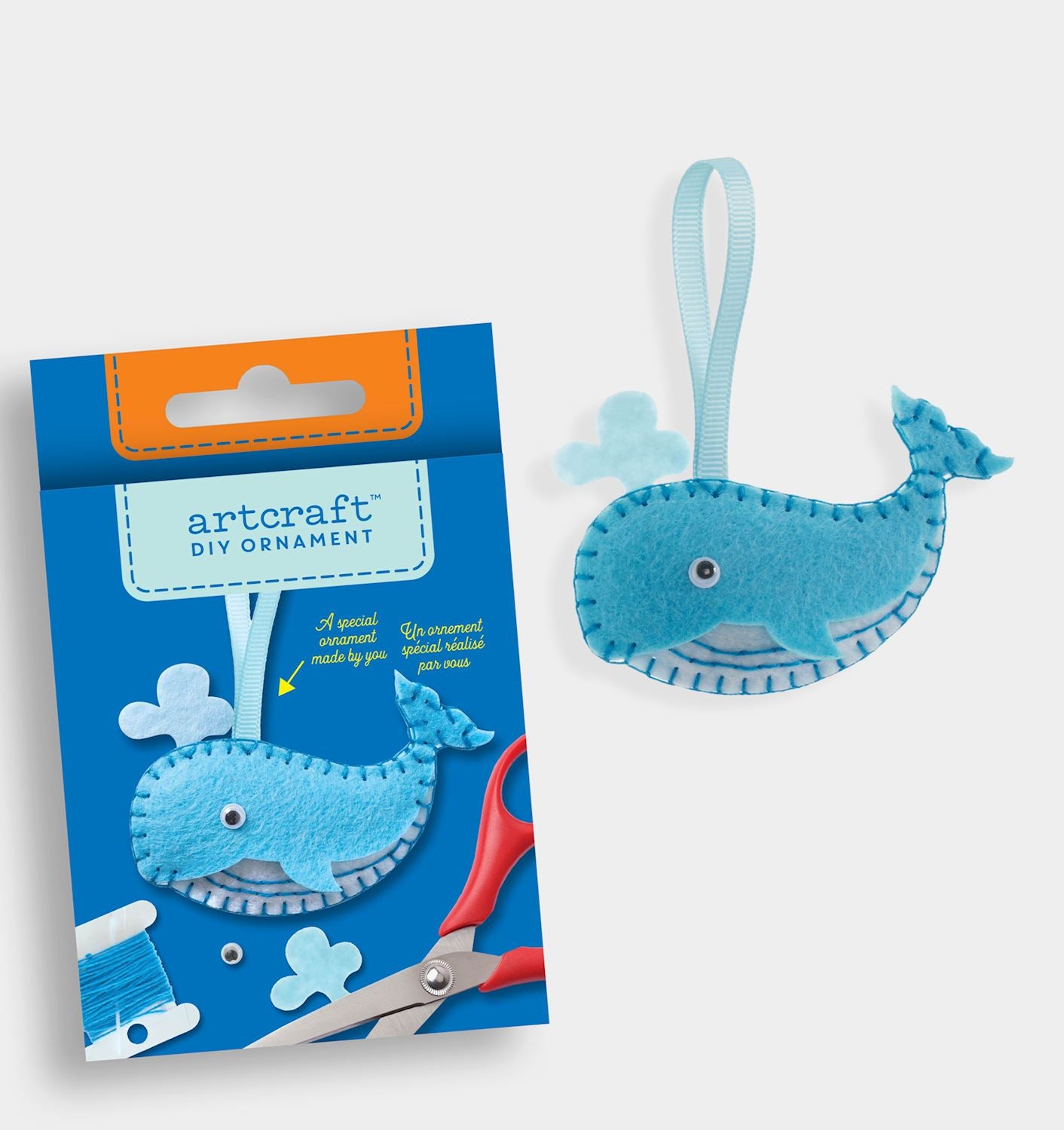 Felt Whale DIY Ornament
