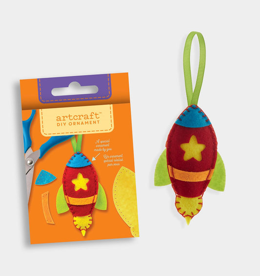 Felt Spaceship DIY Ornament