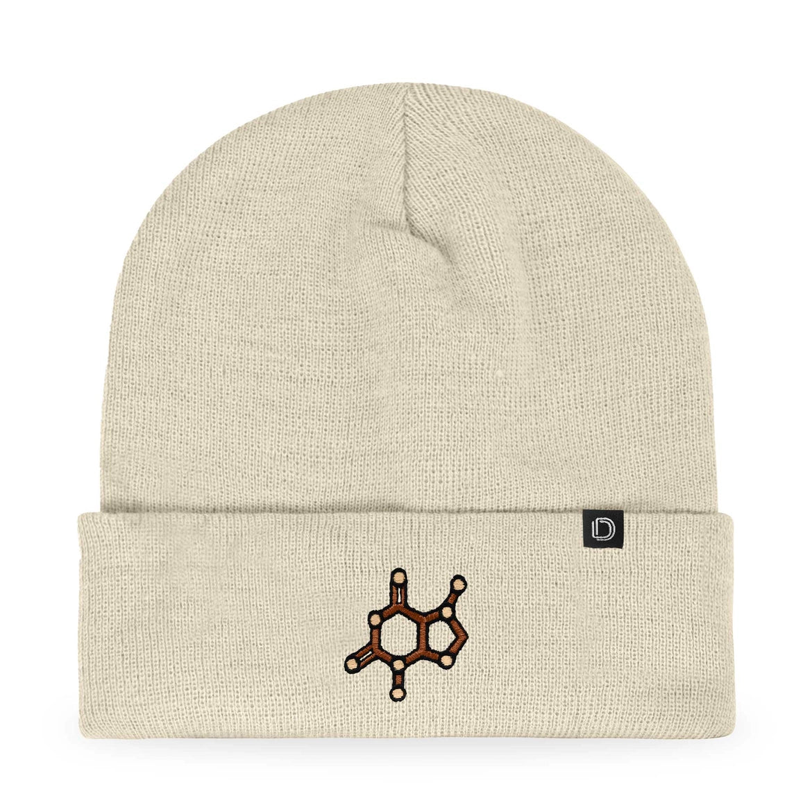 Beige Chocolate Molecule Beanie