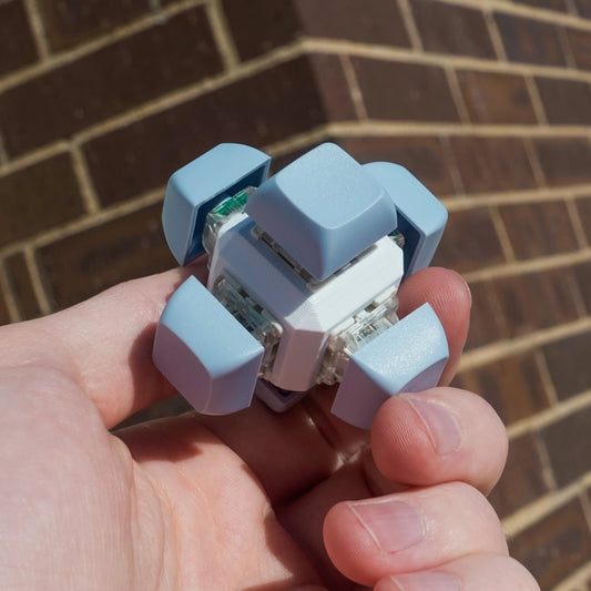 Blue Clicky Keyboard Fidget Cube