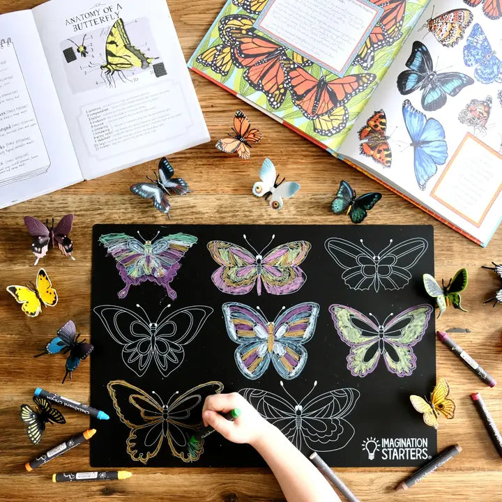 Coloring Chalkboard Butterfly