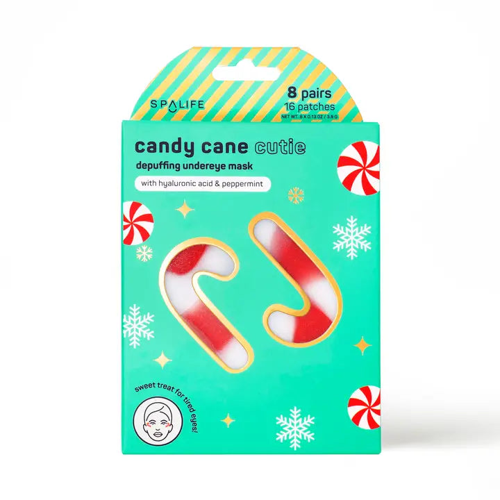 Candy Cane Under Eye Masks