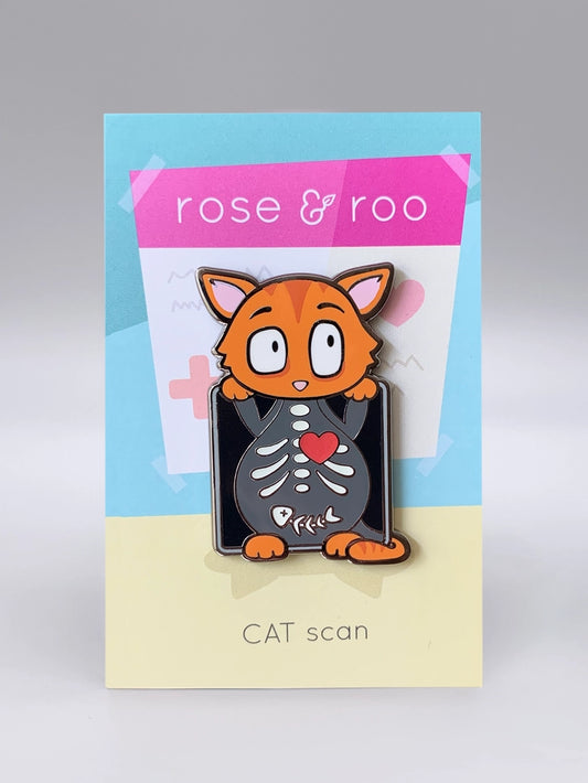 Cat X-Ray Enamel Pin