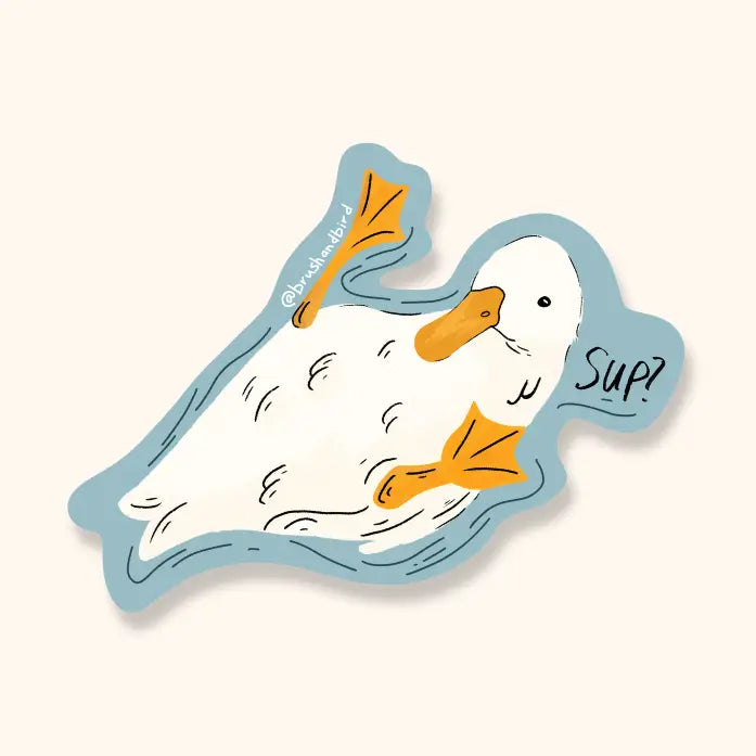 Cute Duck Waterproof Sticker