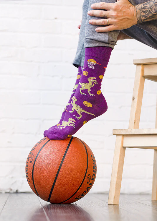 Dino Basketball Socks