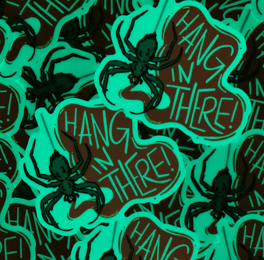 Hang in There Spider Sticker