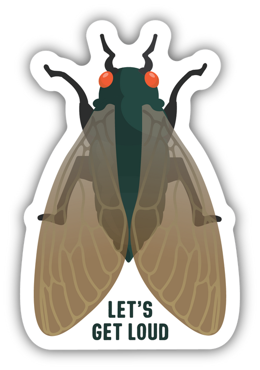 Let's Get Loud Cicada Sticker