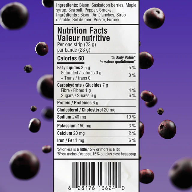 Maple Saskatoon Berry Strips