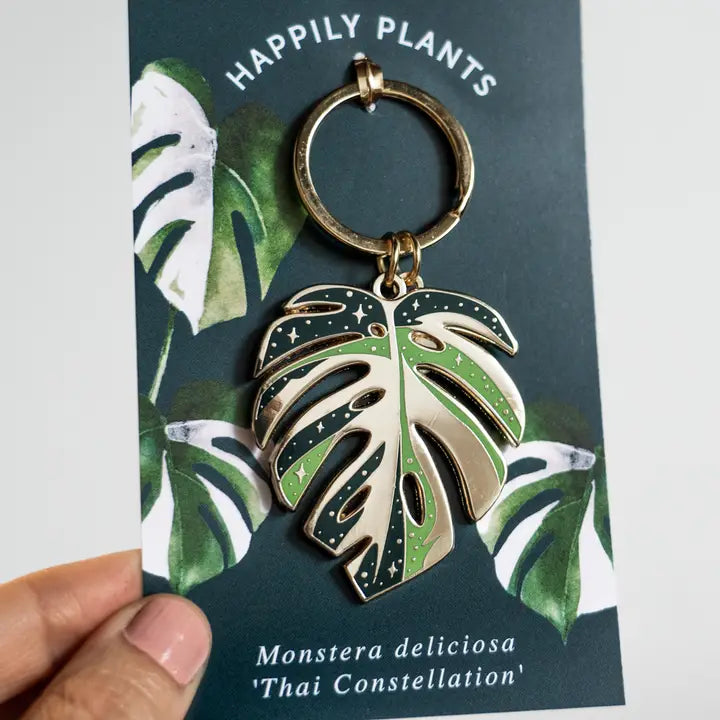 Monstera Astronomy Keychain