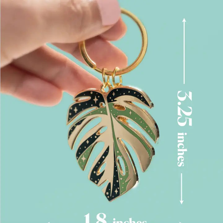 Monstera Astronomy Keychain