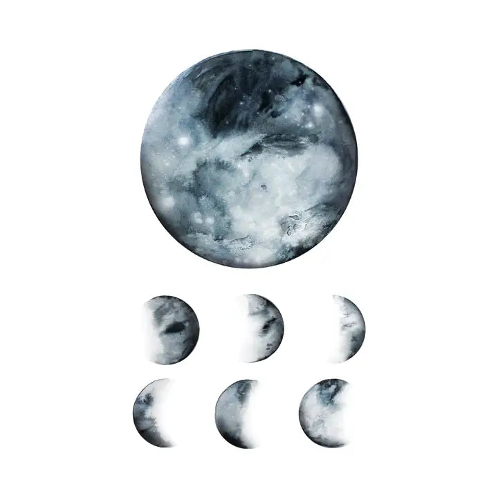 Moon Phases Tattoo Pair