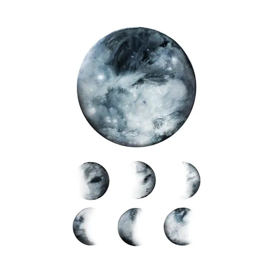 Moon Phases Tattoo Pair