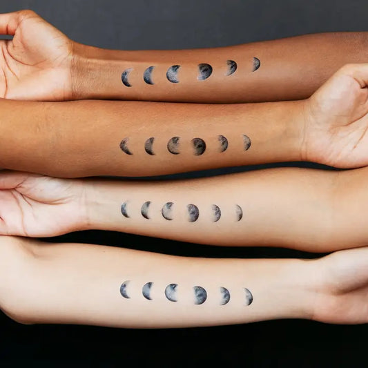 Moon Phases Tattoo Pair