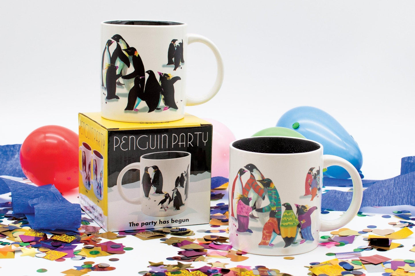 Penguin Party Heat Change Mug