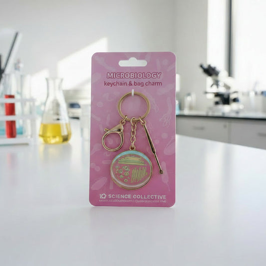 Petri Dish Keychain