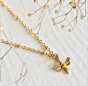 Wildflowers Bee Charm Necklace