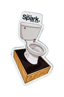 Spark Toilet Fountain Magnet
