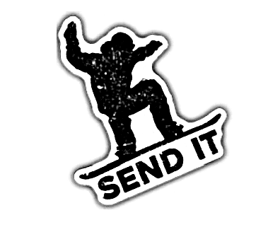 Send It Snowboard Sticker